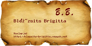 Blázsits Brigitta névjegykártya